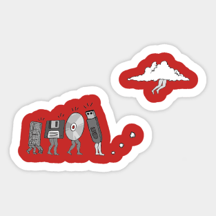 Evolution of Storage (B/W) Sticker